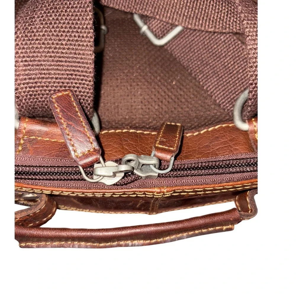 Jack Georges Voyager Compact Convertible Backpack Crossbody Brown‎